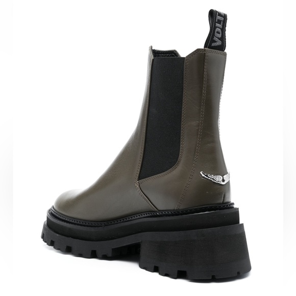 Zadig & Voltaire Leather Chelsea Combat boots in Military new - Picture 3 of 12